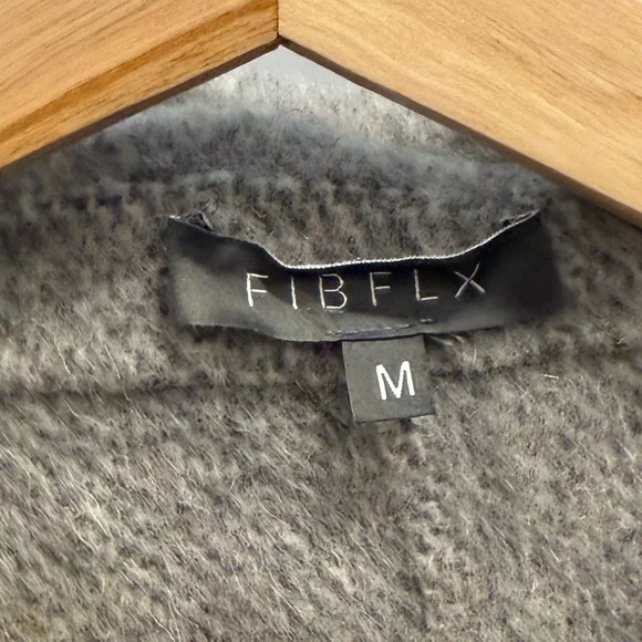 Women's Gray Double-Breasted Coat - Picture 3 of 4